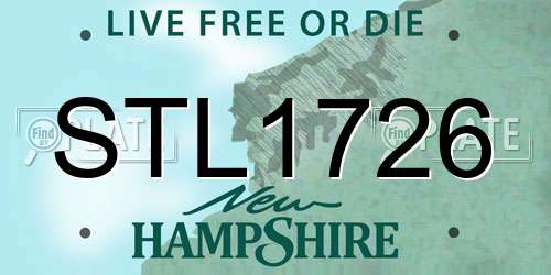 STL1726 New Hampshire License Plate
