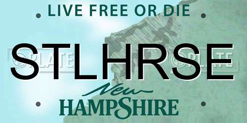 STLHRSE New Hampshire License Plate
