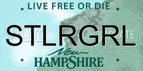 STLRGRL New Hampshire License Plate