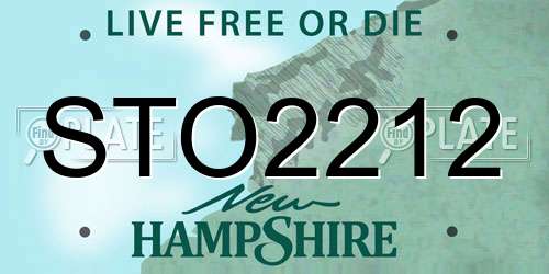 STO2212 New Hampshire License Plate