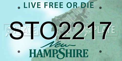 STO2217 New Hampshire License Plate