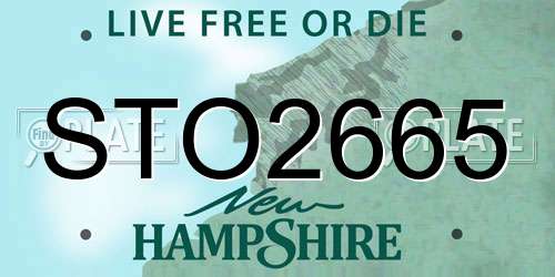 STO2665 New Hampshire License Plate