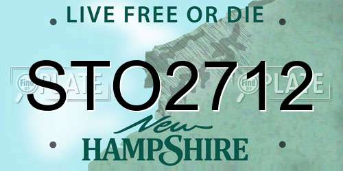 STO2712 New Hampshire License Plate