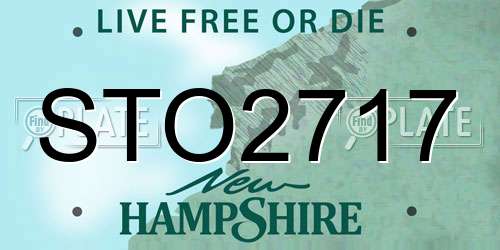 STO2717 New Hampshire License Plate
