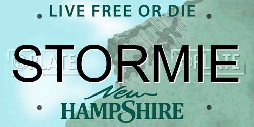 STORMIE New Hampshire License Plate