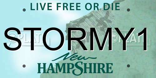 STORMY1 New Hampshire License Plate