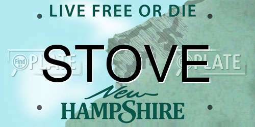 STOVE New Hampshire License Plate