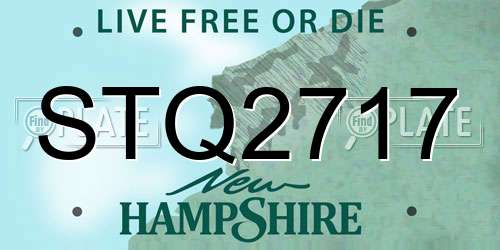 STQ2717 New Hampshire License Plate