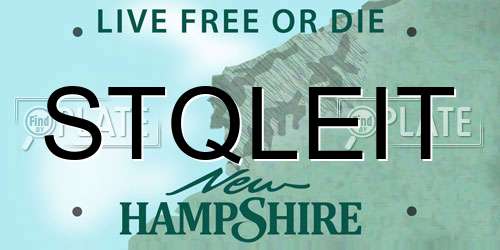 STQLEIT New Hampshire License Plate