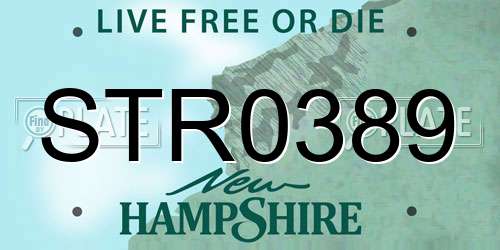 STR0389 New Hampshire License Plate