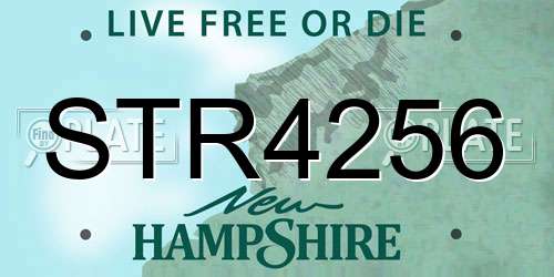STR4256 New Hampshire License Plate