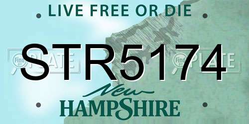 STR5174 New Hampshire License Plate