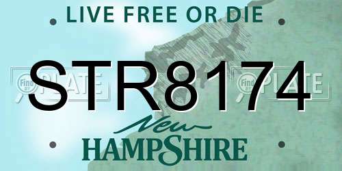 STR8174 New Hampshire License Plate