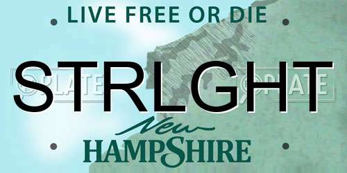 STRLGHT New Hampshire License Plate