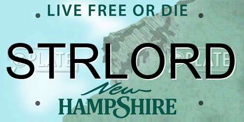 STRLORD New Hampshire License Plate