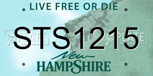 STS1215 New Hampshire License Plate