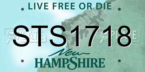 STS1718 New Hampshire License Plate