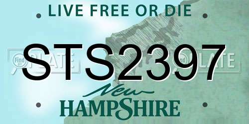 STS2397 New Hampshire License Plate