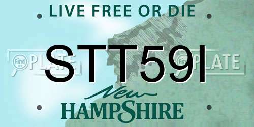 STT59I New Hampshire License Plate