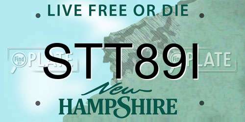 STT89I New Hampshire License Plate