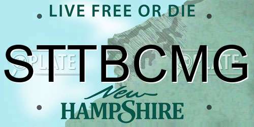STTBCMG New Hampshire License Plate
