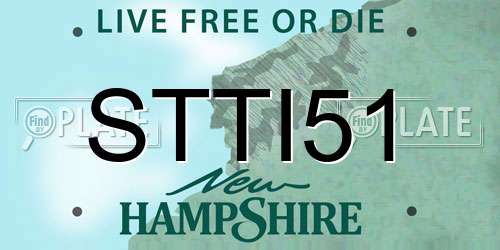 STTI51 New Hampshire License Plate