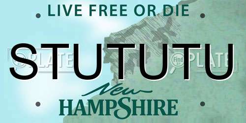 STUTUTU New Hampshire License Plate