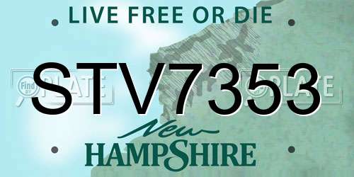 STV7353 New Hampshire License Plate