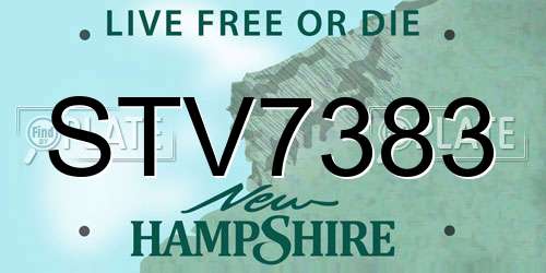 STV7383 New Hampshire License Plate