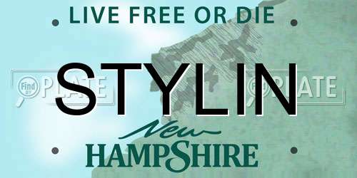 STYLIN New Hampshire License Plate