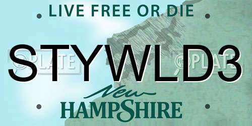 STYWLD3 New Hampshire License Plate