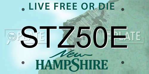 STZ50E New Hampshire License Plate