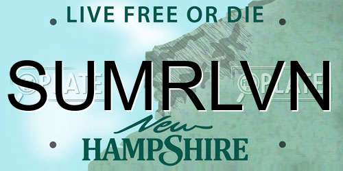SUMRLVN New Hampshire License Plate