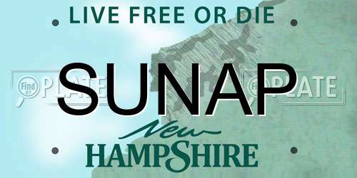 SUNAP New Hampshire License Plate