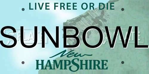 SUNBOWL New Hampshire License Plate