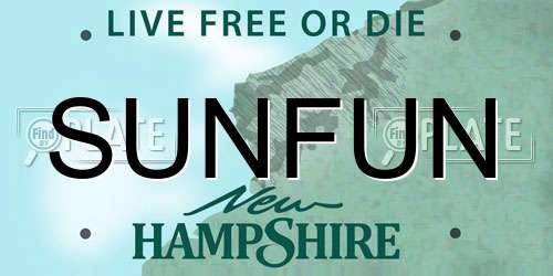 SUNFUN New Hampshire License Plate