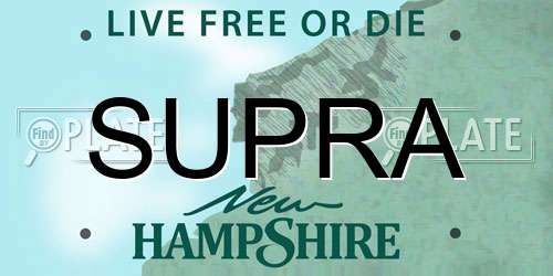 SUPRA New Hampshire License Plate