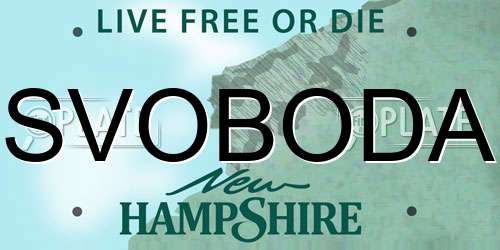 SVOBODA New Hampshire License Plate