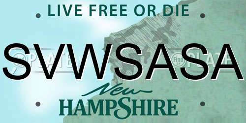 SVWSASA New Hampshire License Plate