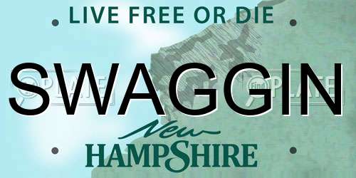 SWAGGIN New Hampshire License Plate