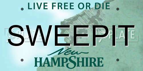SWEEPIT New Hampshire License Plate