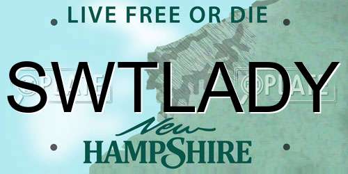 SWTLADY New Hampshire License Plate