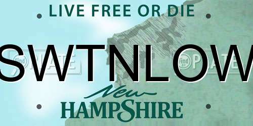 SWTNLOW New Hampshire License Plate