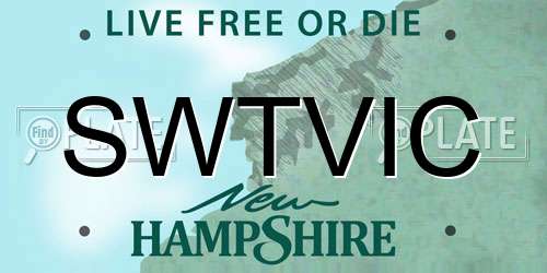 SWTVIC New Hampshire License Plate