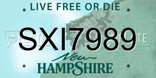 SXI7989 New Hampshire License Plate
