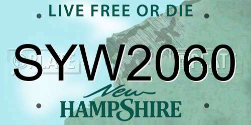 SYW2060 New Hampshire License Plate