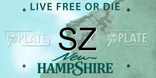 SZ New Hampshire License Plate