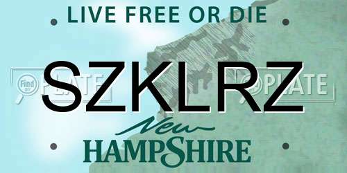SZKLRZ New Hampshire License Plate
