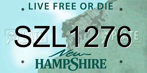 SZL1276 New Hampshire License Plate