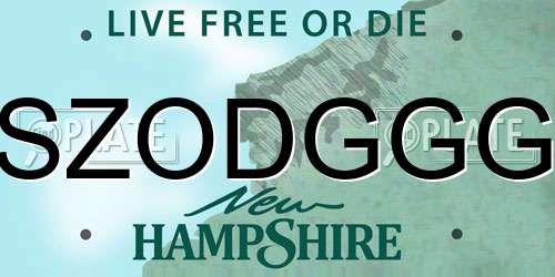 SZODGGG New Hampshire License Plate